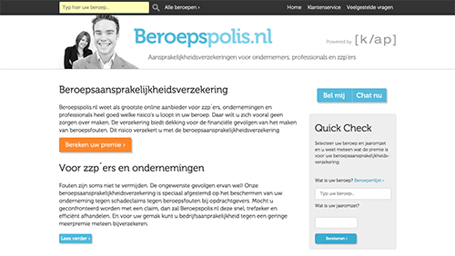 Beroepspolis website