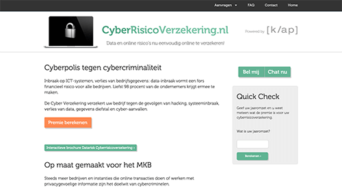 Cyberrisicoverzekering website