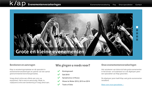 Evenementenverzekering website