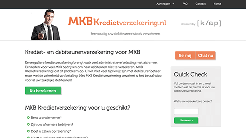 MKB Kredietverzekering website